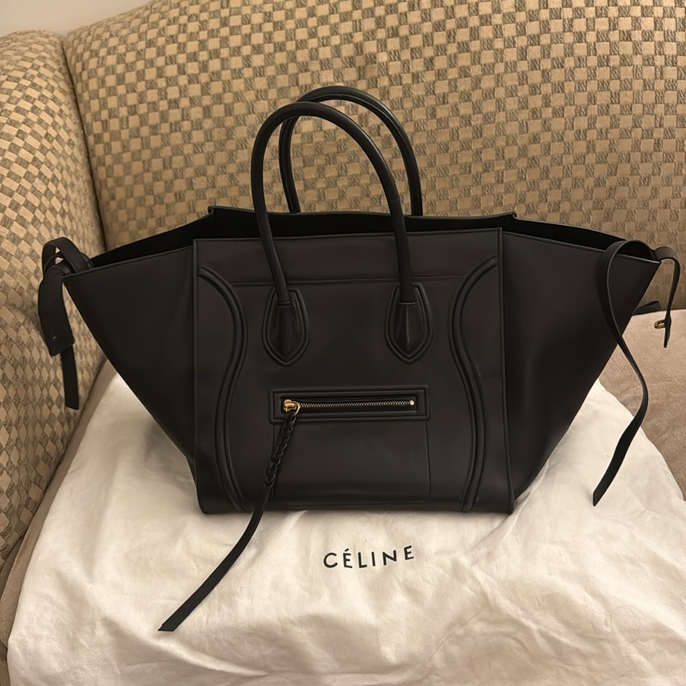 AUTHENTIC Celine Black phantom Tote Bag